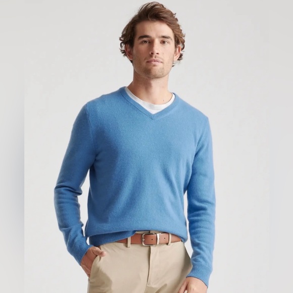 Allen Solly Other - Allen Solly - 100% Cashmere Sweater - Excellent Condition - V-neck -Soft Blue XL